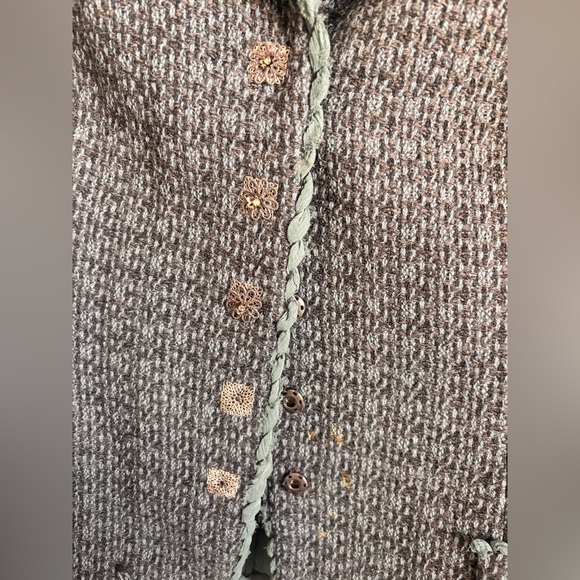 Women's Blue Tweed Jacket - Picture 3 of 4